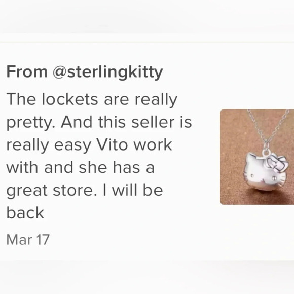 New Sterling Silver Hello Kitty Picture Locket Necklace Gift - Picture 9 of 9